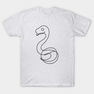 One Line Art Of Standing Snake T-Shirt